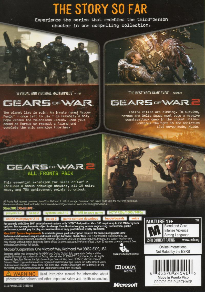 Gears of War Triple Pack - Xbox 360