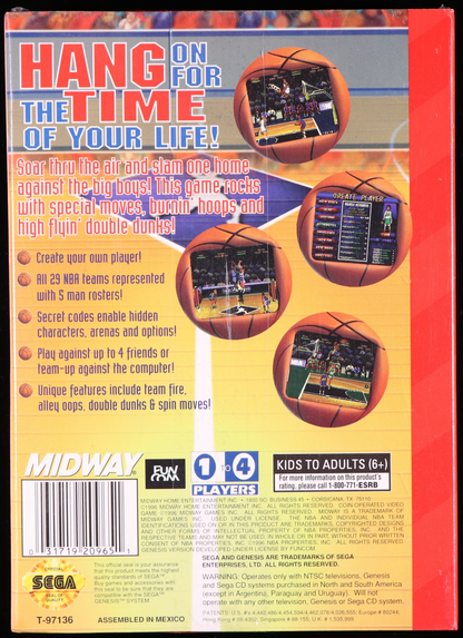 NBA Hang Time SEGA GENESIS 9.2 A - NEBRASKA COLLECTION