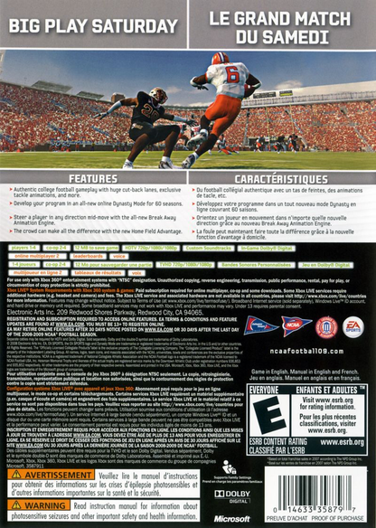 NCAA Football 09 - Xbox 360