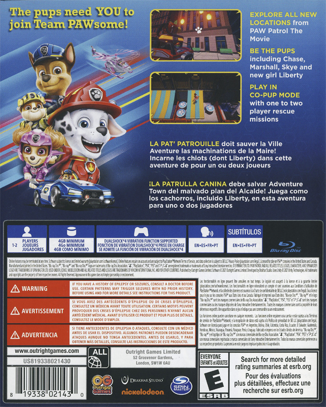 Paw Patrol: The Movie - Adventure City Calls - PS4