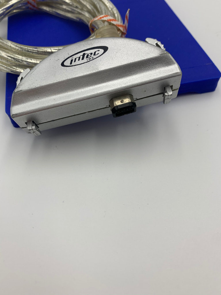 Gameboy Advance Link Cable Intec Printed Label Clear Sliver - Gamecube