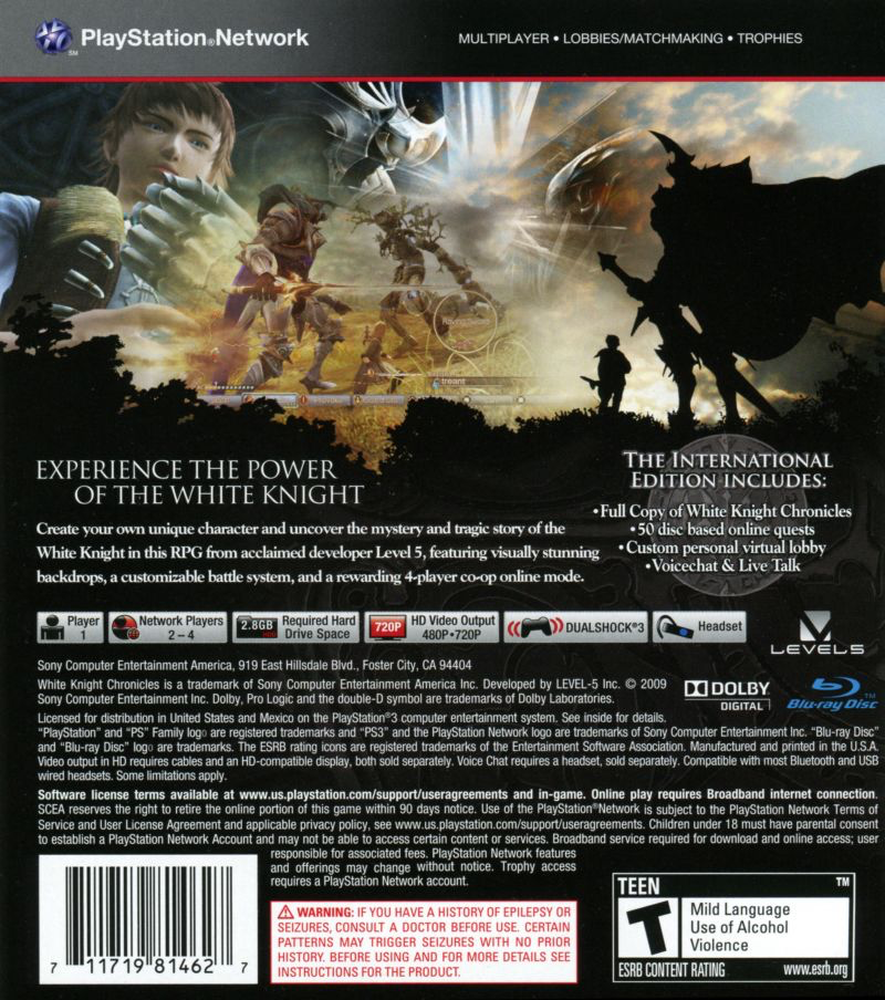 White Knight Chronicles: International Edition - PS3