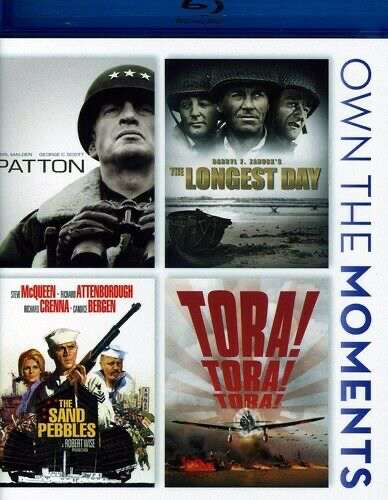 Patton / The Longest Day (Blu-ray) / The Sand Pebbles (Blu-ray) / Tora! Tora! Tora! (Blu-ray) - Blu-ray War VAR VAR
