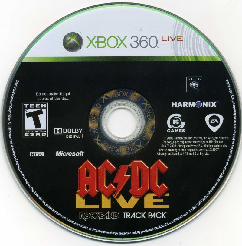 Rock Band Track Pack: AC/DC Live - Xbox 360