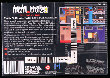 Home Alone 2: Lost in New York SNES 9.6 A - NEBRASKA COLLECTION