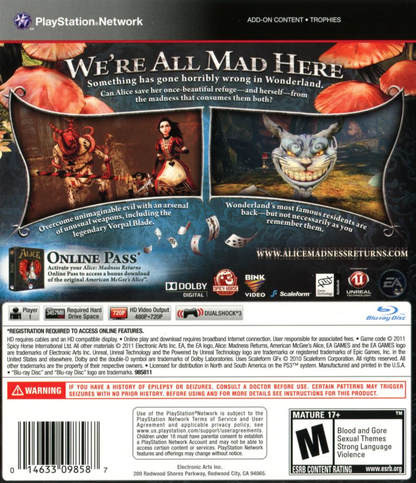 Alice: Madness Returns - PS3