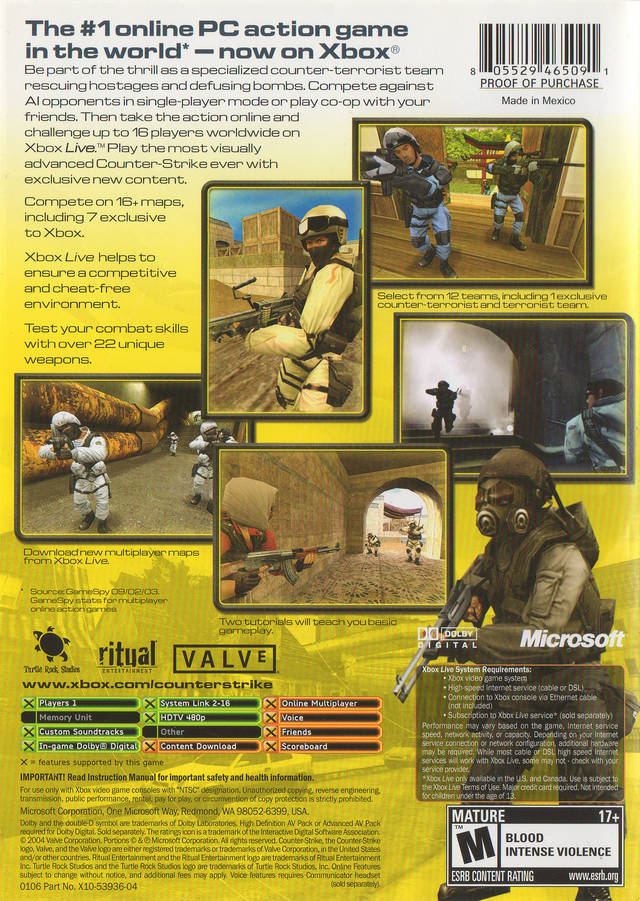 Counter Strike - Best of Platinum Hits - Xbox