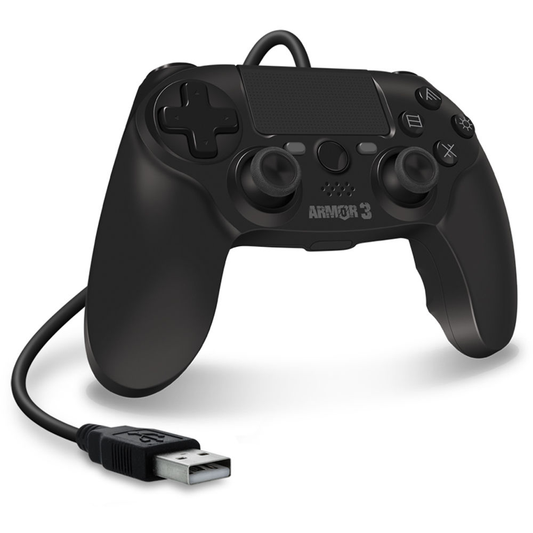 Wired Armor 3 PS4 Controller Black - PS4
