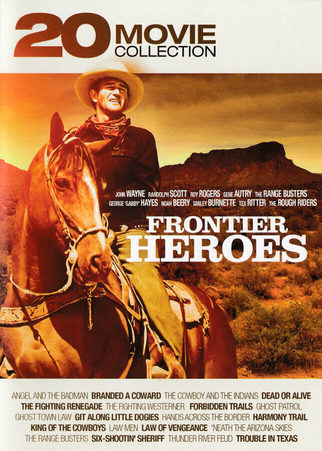 Frontier Heroes: 20 Movie Collection: Angel And The Badman / Branded A Coward / The Cowboy And The Indians / Dead Or Alive / ... - DVD