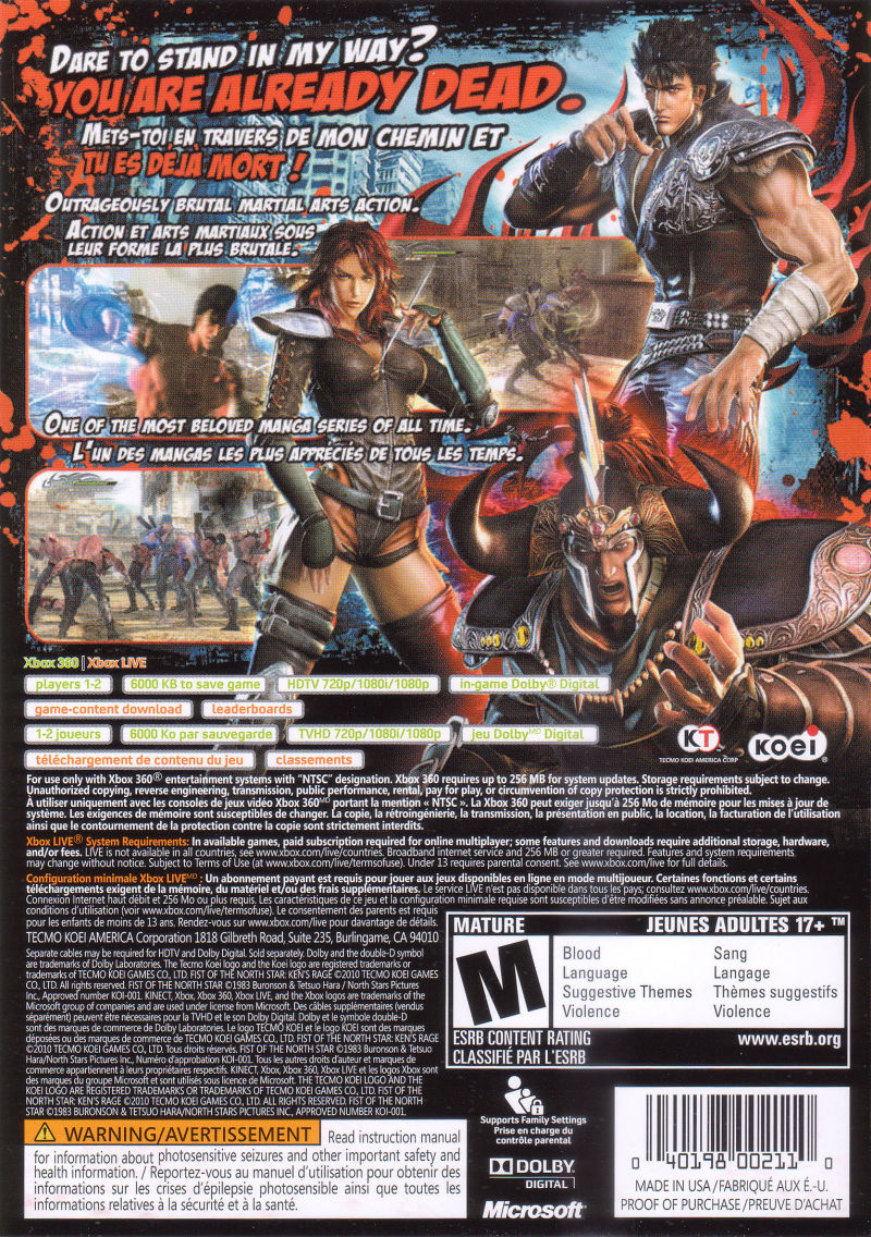 Fist of the North Star: Ken's Rage - Xbox 360