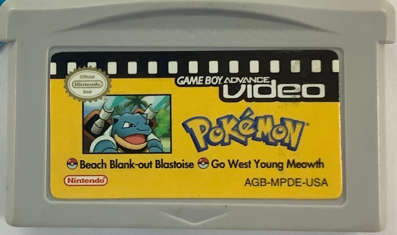 Video Pokemon Beach Blank-out Blastoise and Go West Young Meowth - GBA