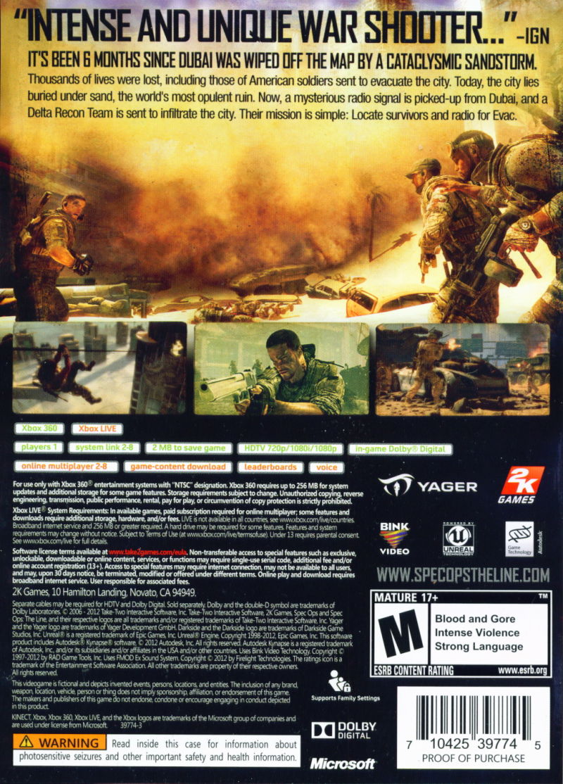 Spec Ops: The Line - Xbox 360