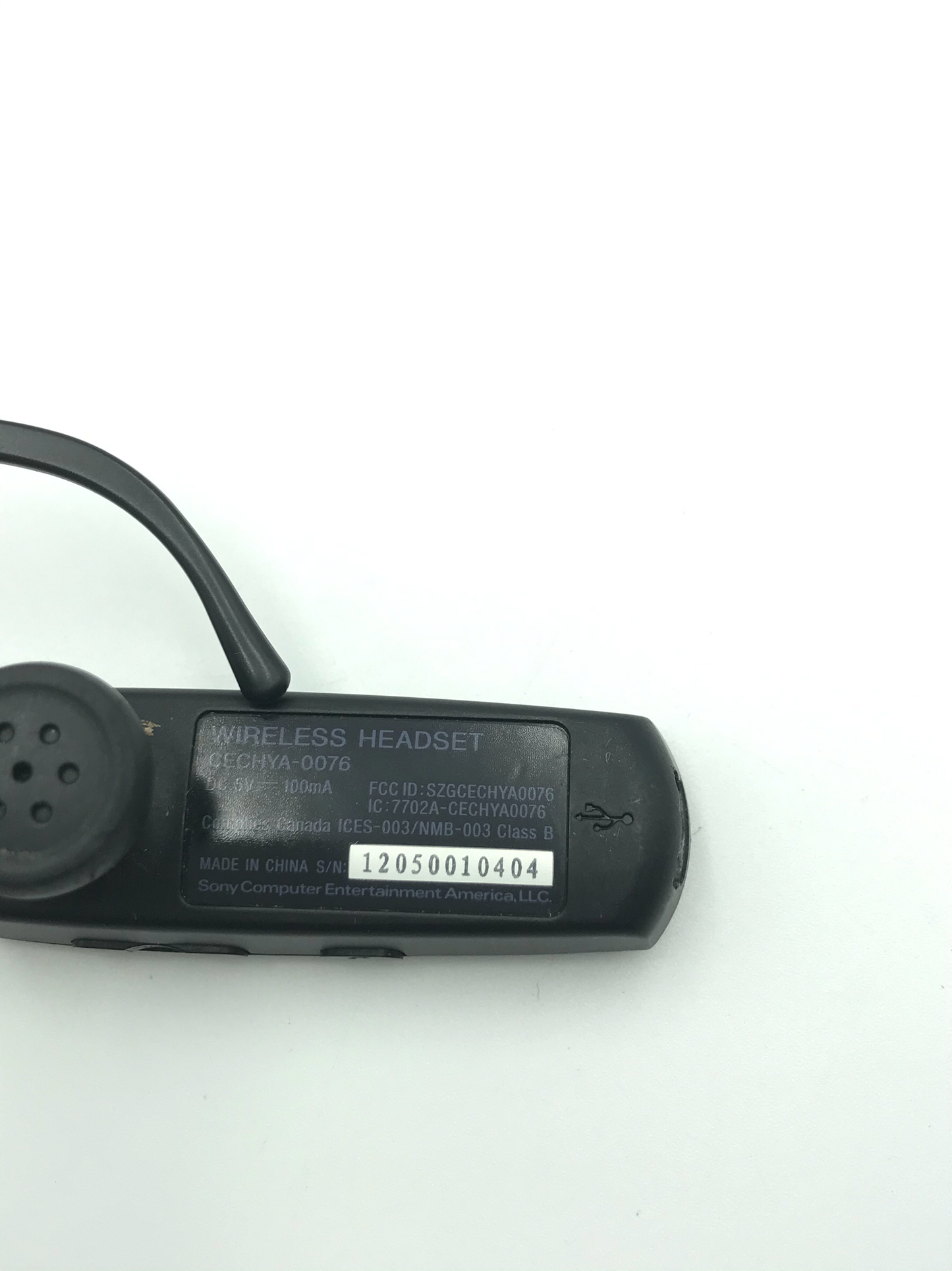 Bluetooth Earpiece | Official Black - PS3