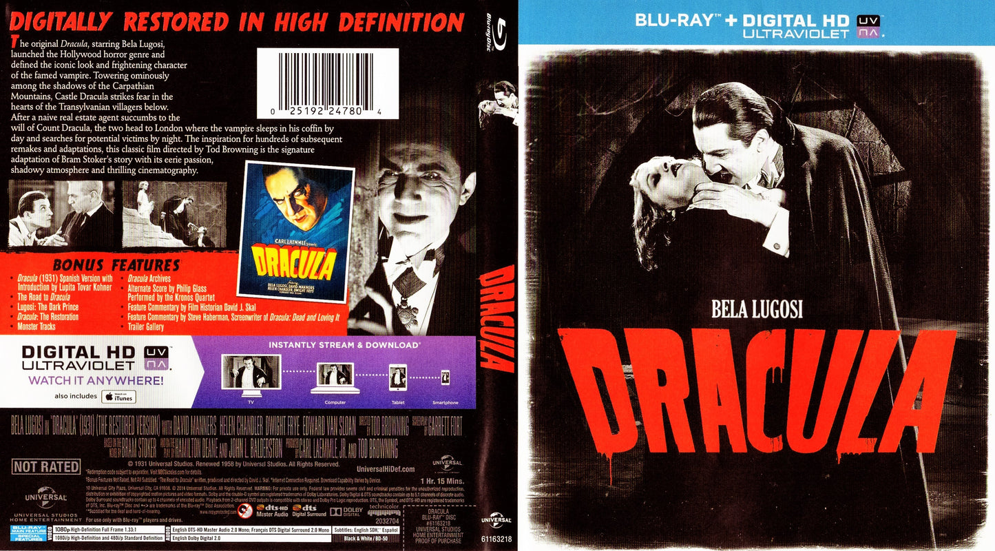 Dracula - Blu-ray Horror 1931 NR