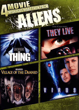 4-Movie Midnight Marathon Pack: Aliens: The Thing (1982) / They Live / Village Of The Damned (1995) / Virus - DVD