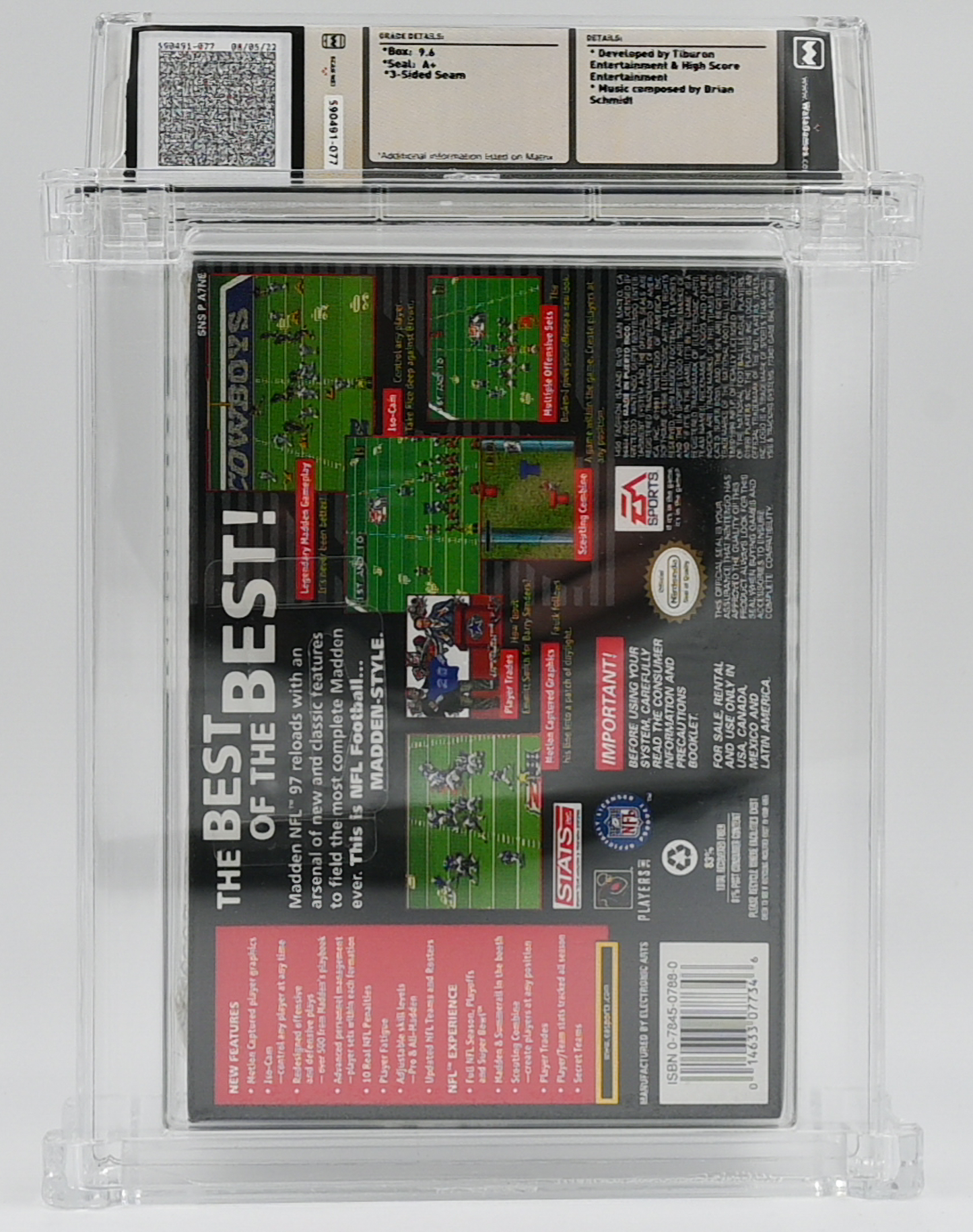 Madden NFL 97 SNES 9.6 A+ - NEBRASKA COLLECTION