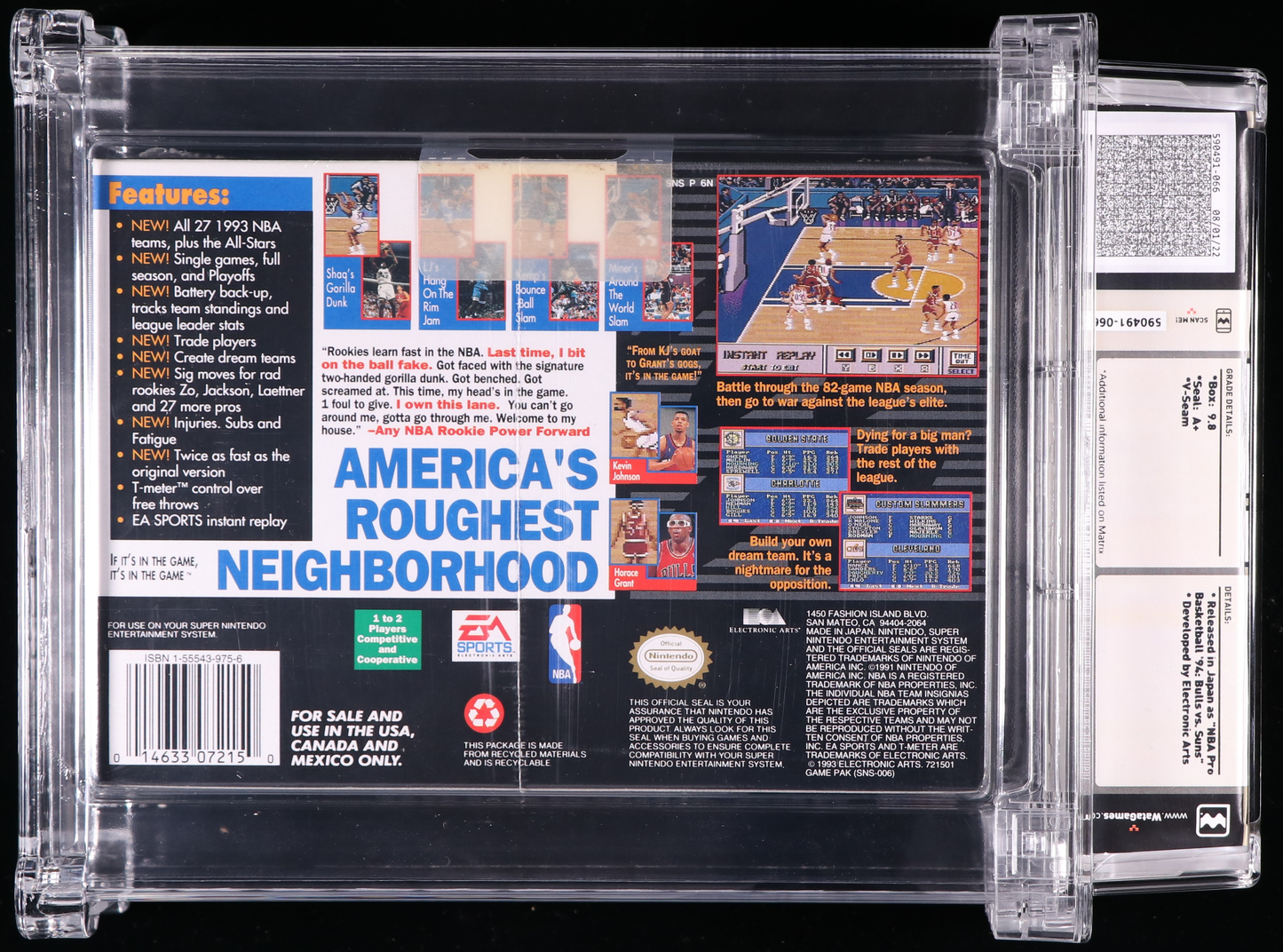 NBA Showdown SNES 9.8 A+ - NEBRASKA COLLECTION