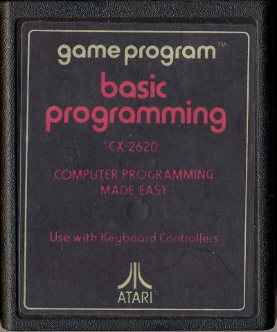 Manual Programming Label BASIC Programming (Text Label) Retro Video Game Store