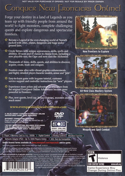 EverQuest Online Adventures Frontiers - PS2