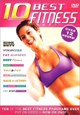 10 Best Fitness: 10 Movie Set: Kick Butt / Yogasize / Fat Burners / Body Focus / Jazzthetics / Tai Fit / ... - DVD