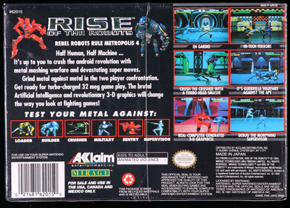 Rise of the Robots SNES 5.0 B+ - NEBRASKA COLLECTION