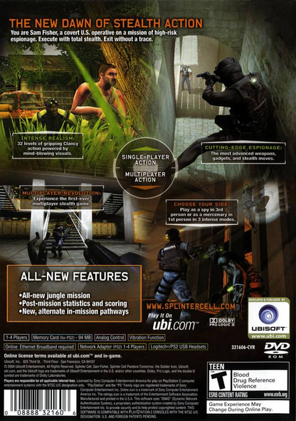 Tom Clancy's Splinter Cell: Pandora Tomorrow - PS2