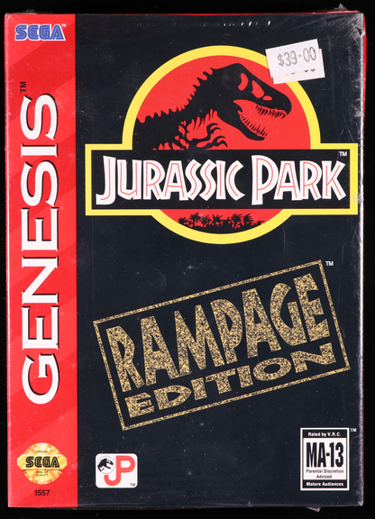 Jurassic Park Rampage Edition SEGA GENESIS 8.5 A - NEBRASKA COLLECTION