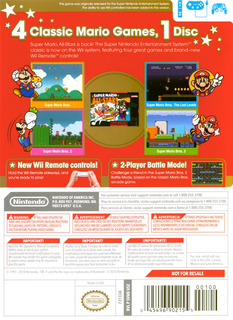 Super Mario All-Stars: 25th Anniversary - Limited Edition - Wii