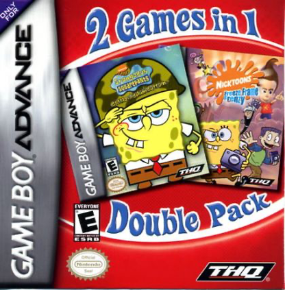 2 Games In 1 Double Pack: Spongebob Squarepants: Battle for Bikini Bottom + Nicktoons: Freeze Frame Frenzy - GBA