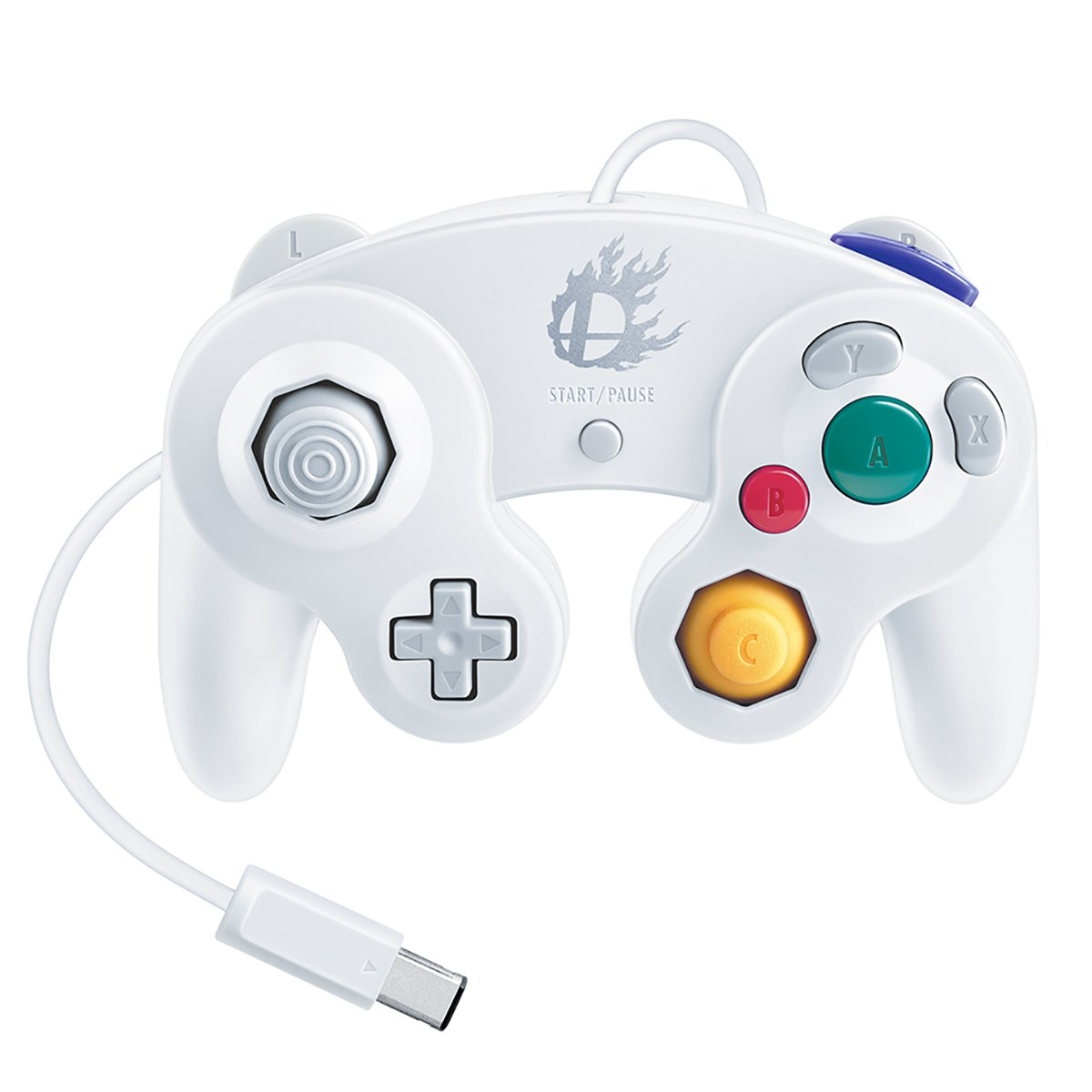 Wired Official Controller White Smash Bros. Edition - Gamecube