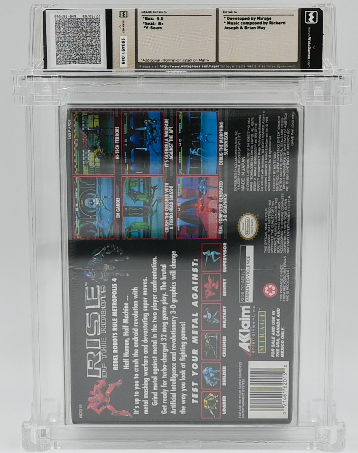 Rise of the Robots SNES 5.0 B+ - NEBRASKA COLLECTION