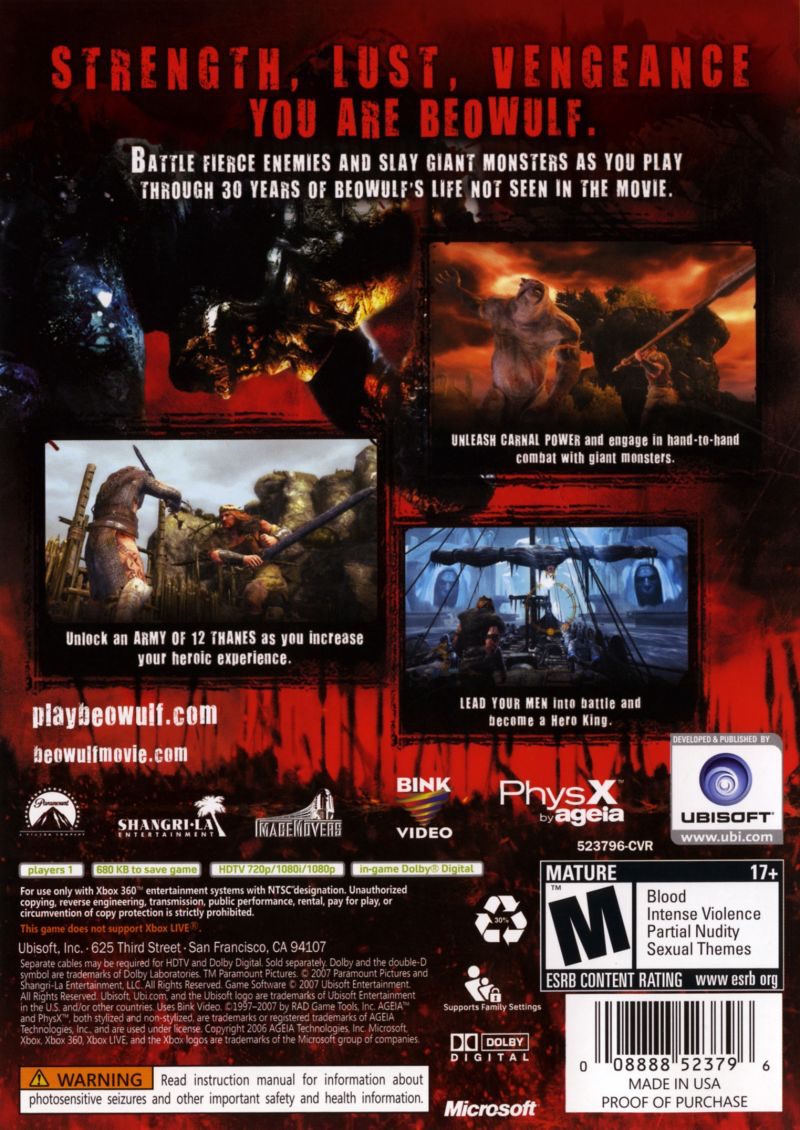 Beowulf: The Game - Xbox 360