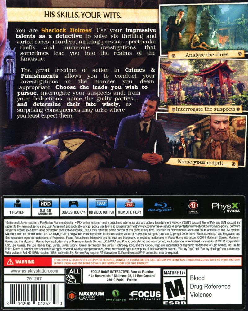 Sherlock Holmes: Crimes and Punishments - PS4