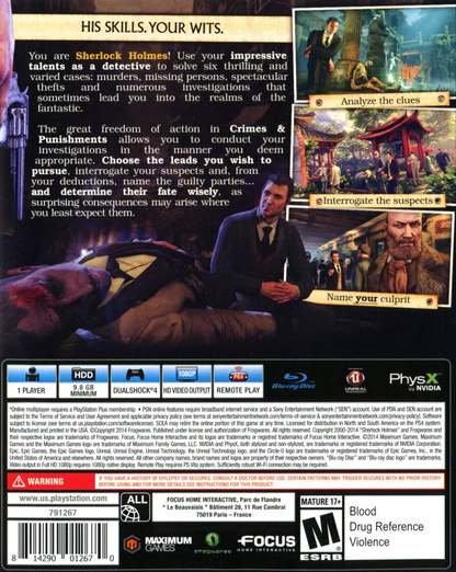 Sherlock Holmes: Crimes and Punishments - PS4