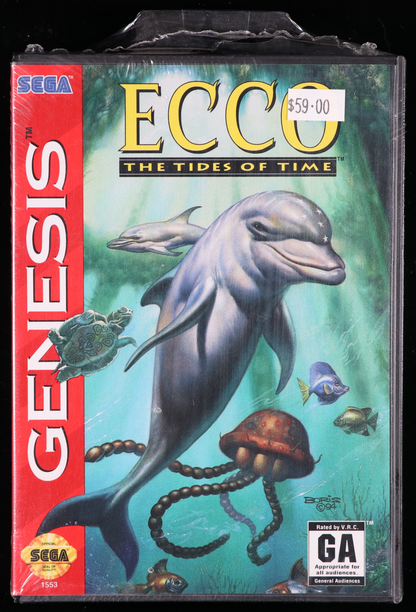Ecco: The Tides of Time SEGA GENESIS 9.6 A+ - NEBRASKA COLLECTION