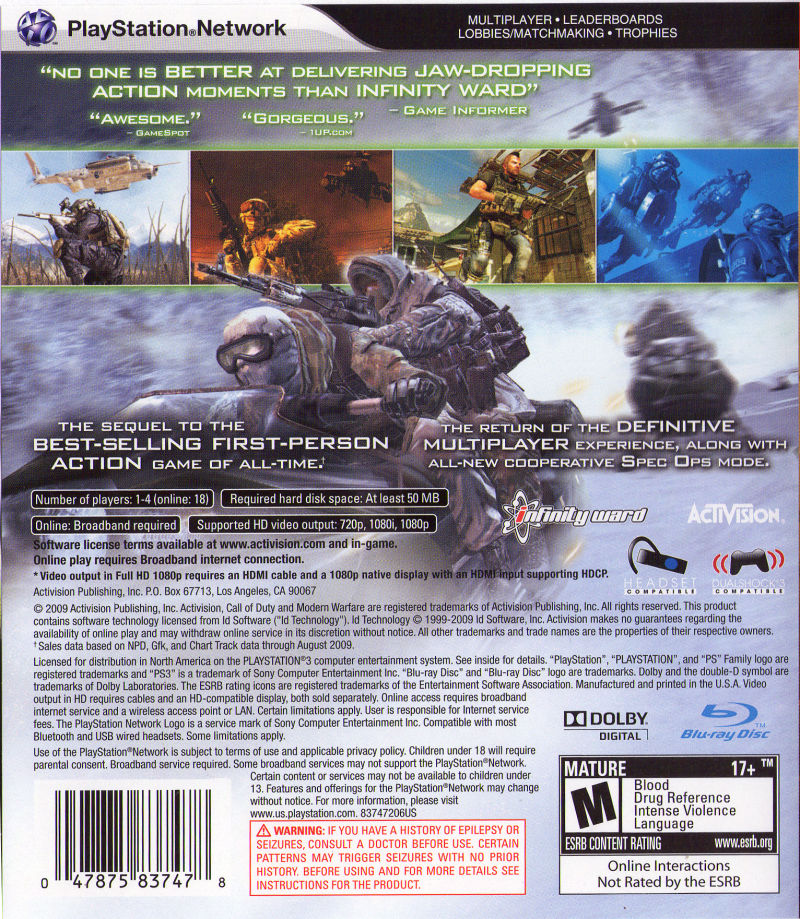 Call of Duty: Modern Warfare 2 - PS3