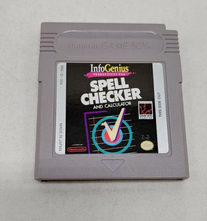 Infogenius Spell Checker and Calculator - Game Boy