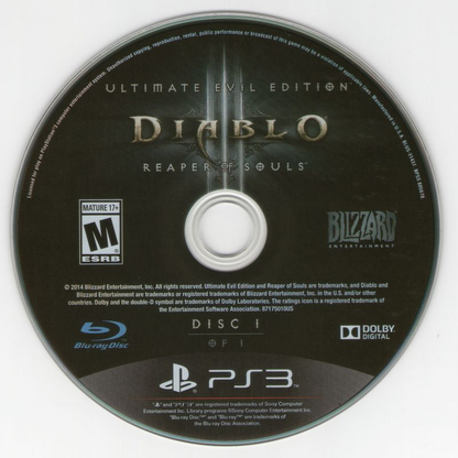 Diablo 3: Reaper of Souls - Ultimate Evil Edition - PS3