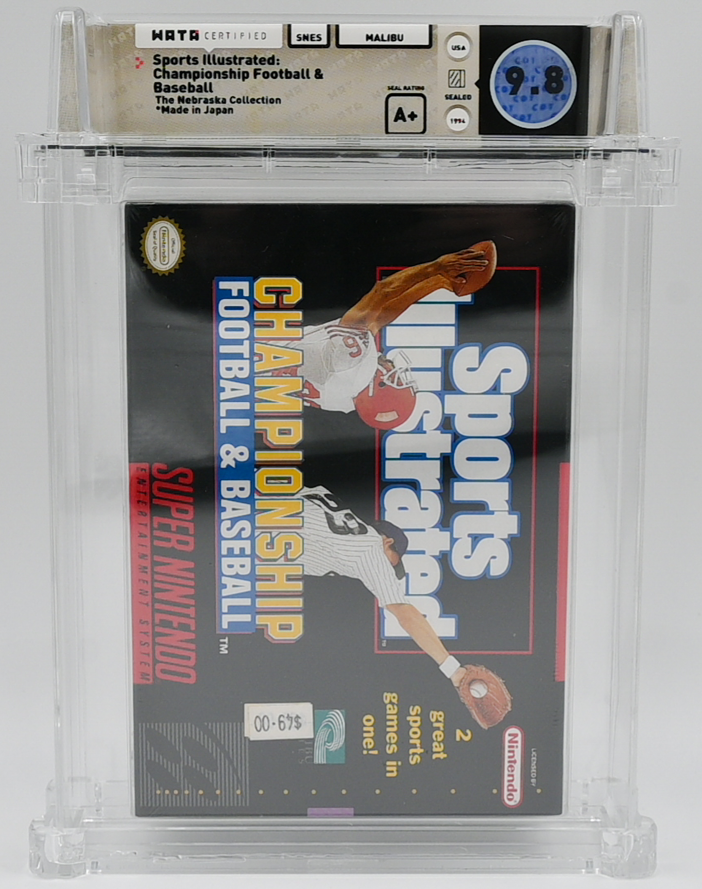 Sports Illustrated: Championship Football & Baseball SNES 9.8 A+ - NEBRASKA COLLECTION