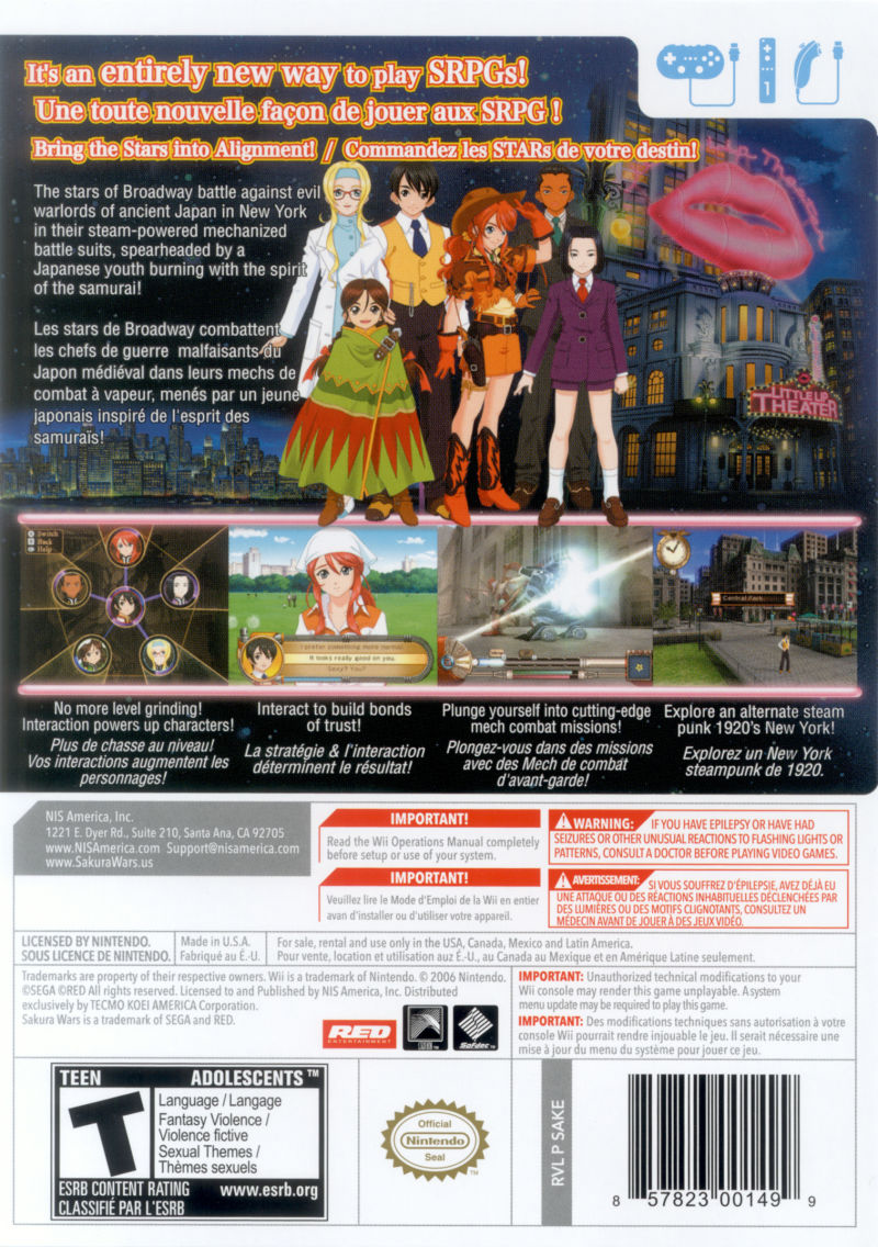 Sakura Wars: So Long, My Love - Wii