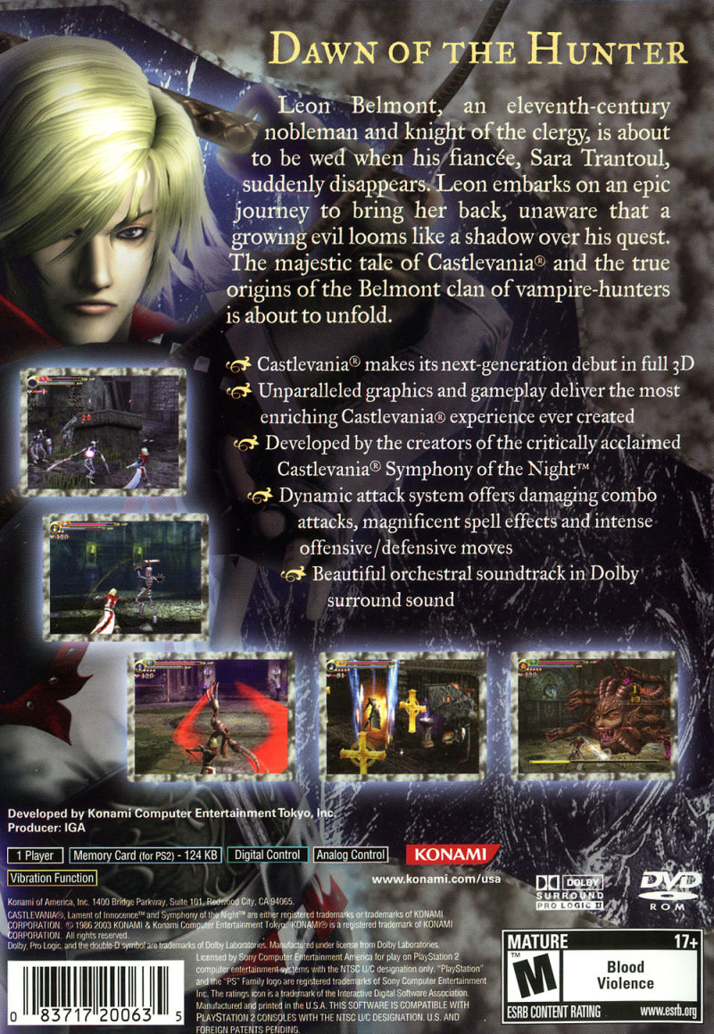 Castlevania: Lament of Innocence - PS2