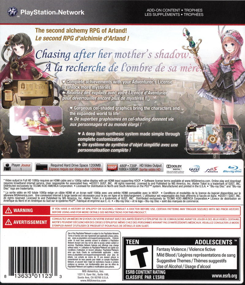 Atelier Totori: The Adventurer of Arland - PS3