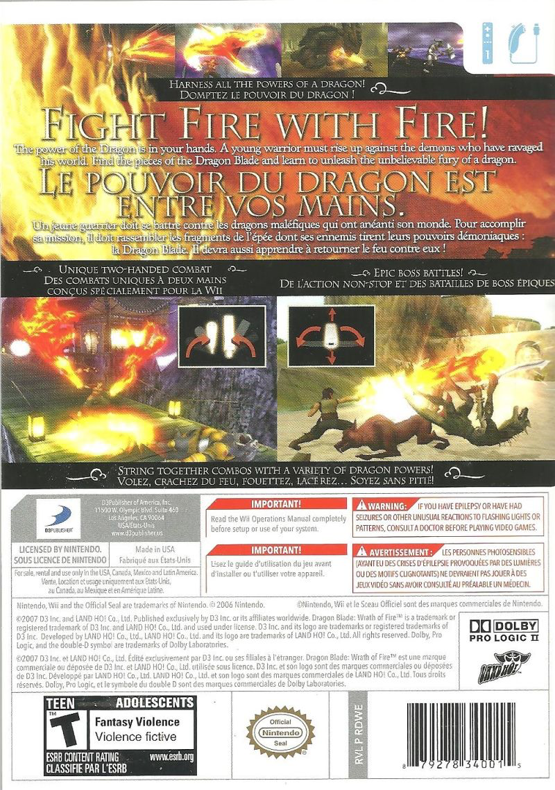 Dragon Blade: Wrath of Fire - Wii