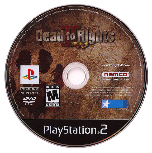 Jeu Dead To Rights Sur PS2 – Complet (boîtier, Livret, Disque) – Bon état