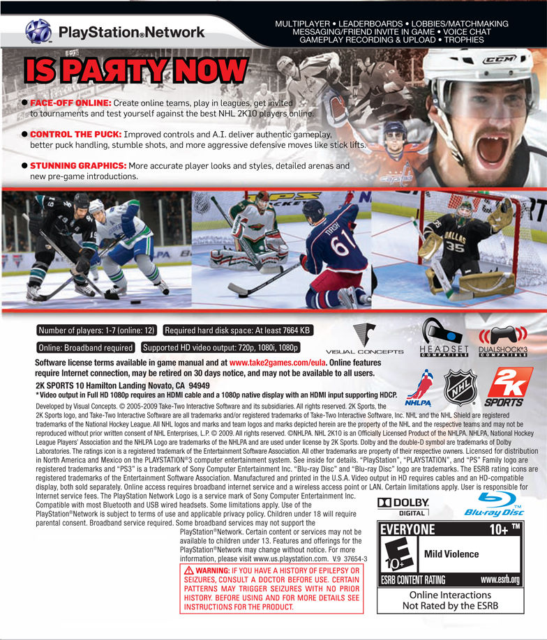 NHL 2K10 - PS3