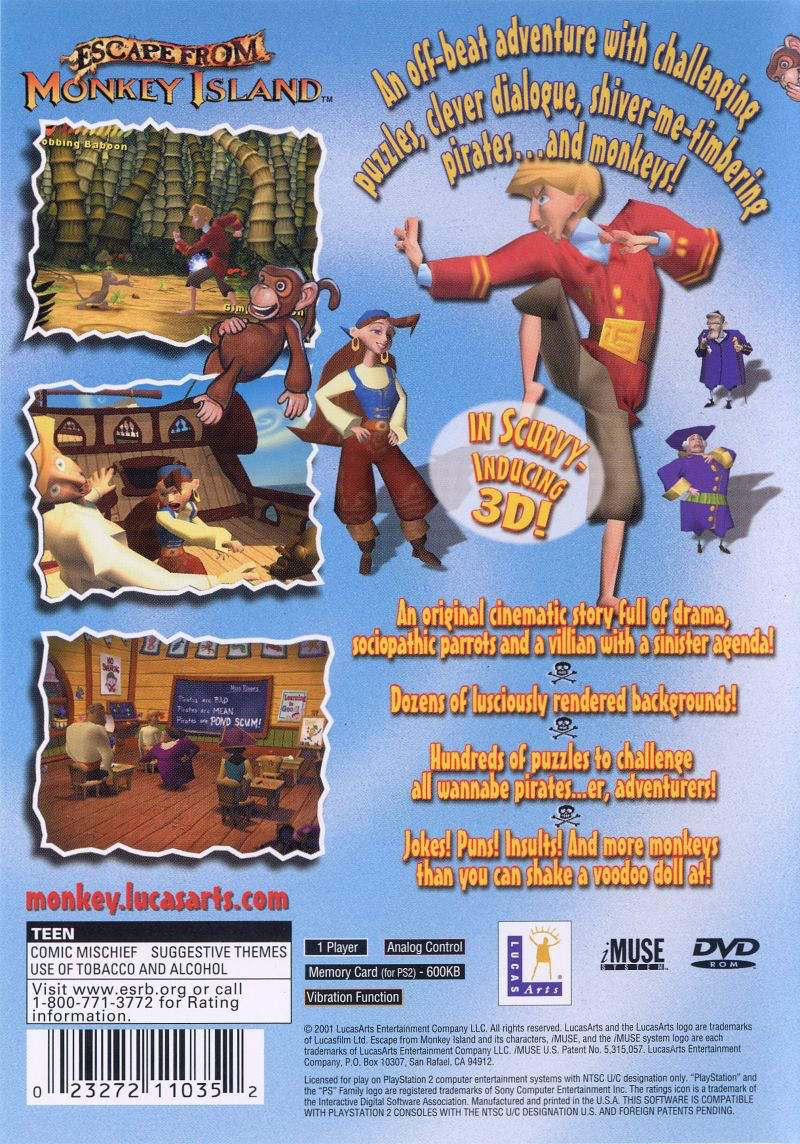 Escape from Monkey Island - PS2