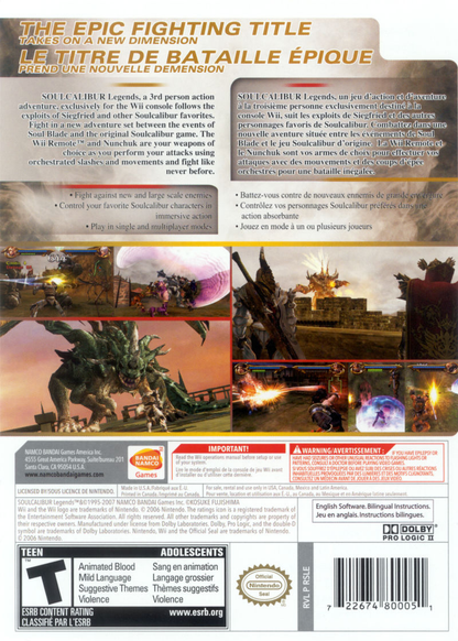 Soul Calibur: Legends - Wii