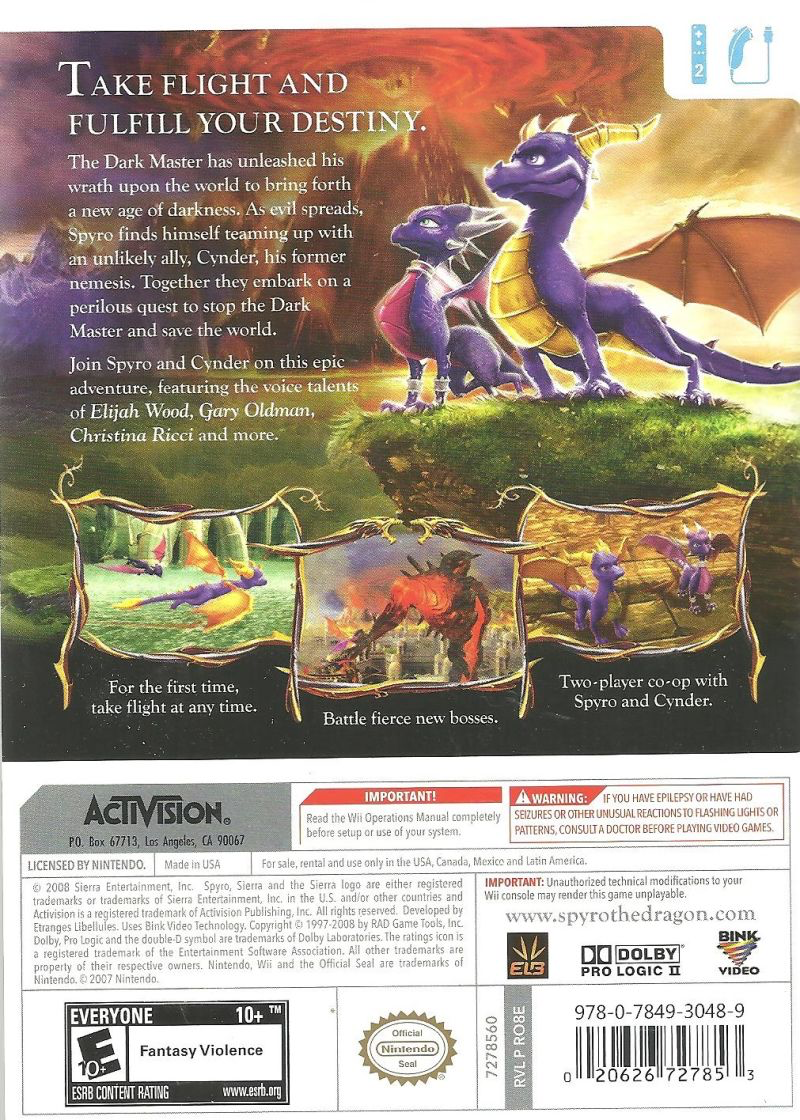 Legend of Spyro: Dawn of the Dragon - Wii