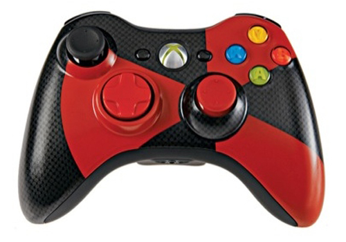 Wireless Official Controller | Red & Black Radioactive Edition - Xbox 360