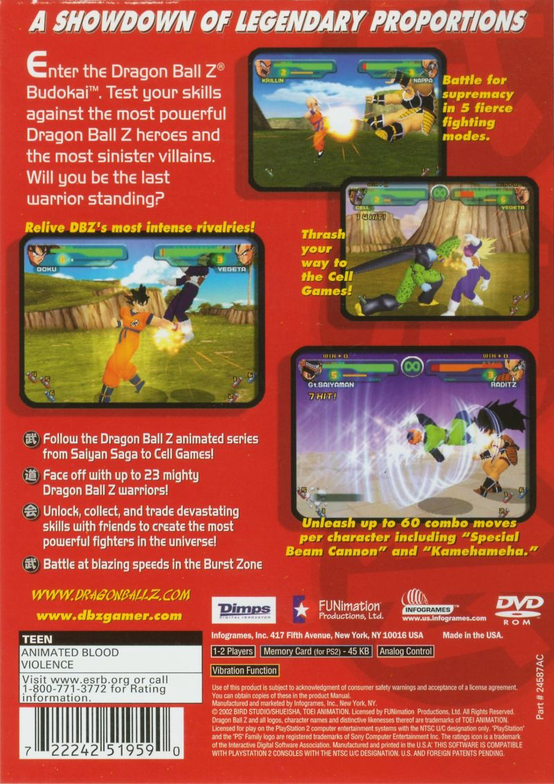 Dragon Ball Z Budokai - PS2